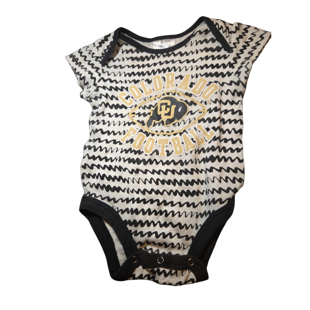 Rivalry Threads Colorado Buffaloes Football Baby Bodysuit 3-6M Black White CU